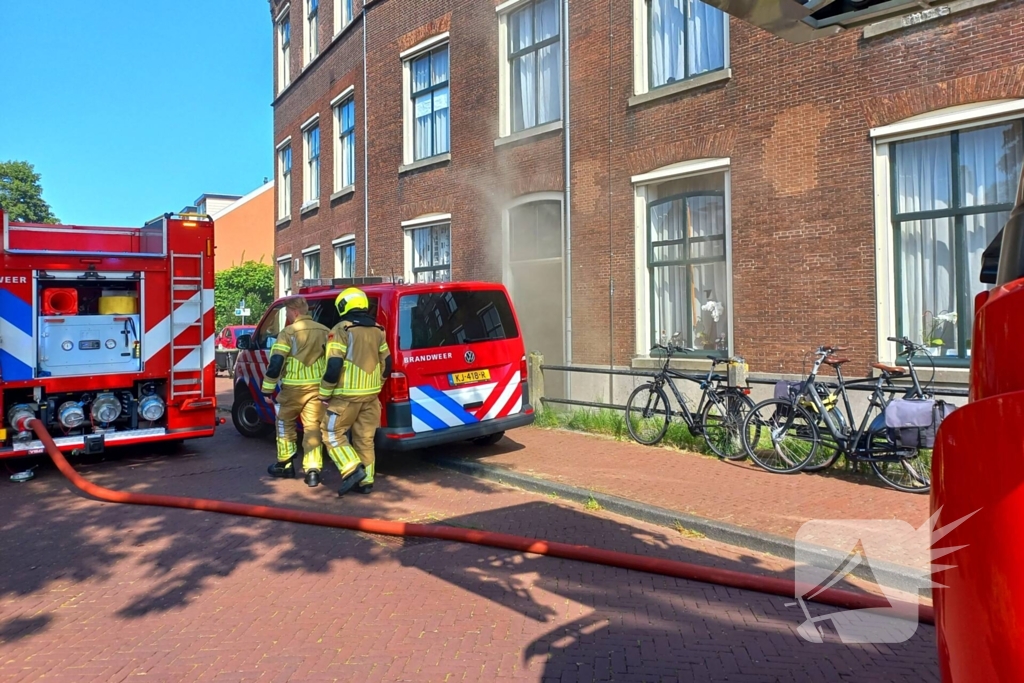 Vluchtelingenopvang ontruimd door brandend bankstel