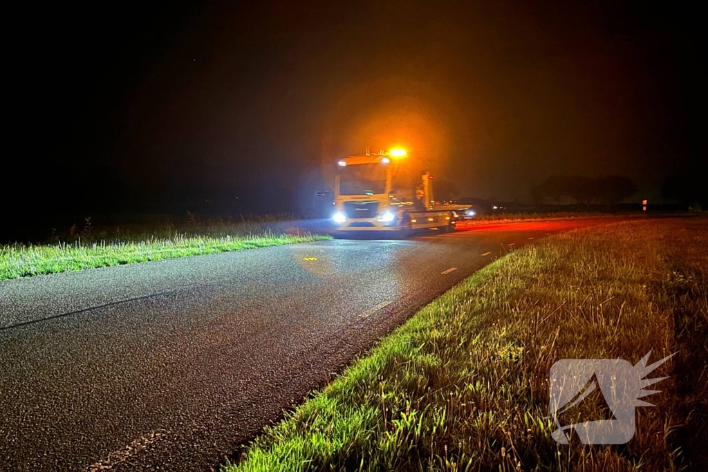 Motorrijder vliegt uit de bocht