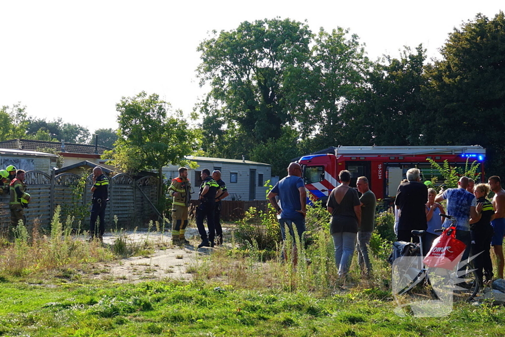 Stacaravan in brand op vakantiepark