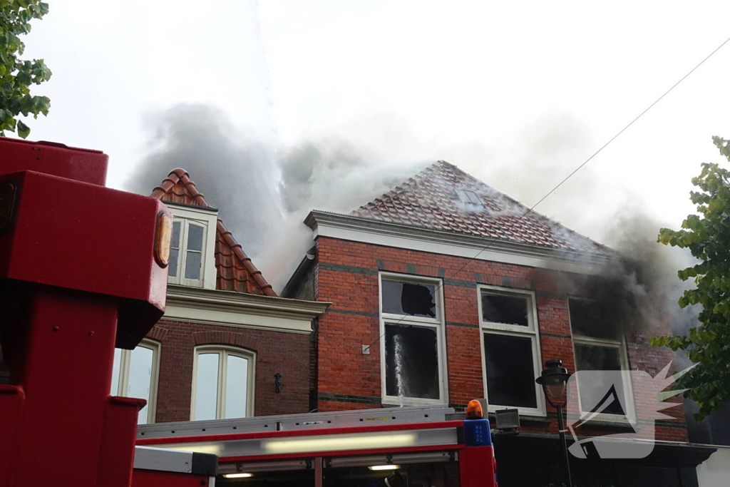 Veel rookontwikkeling bij brand in winkel