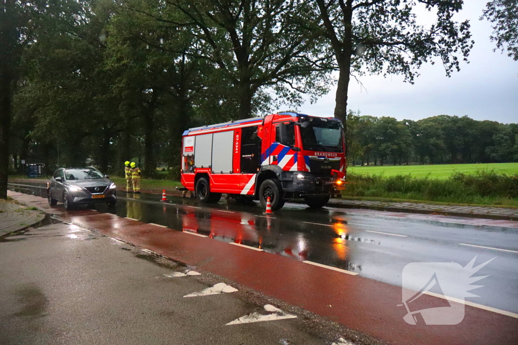 Brandweer verwijdert loshangende tak