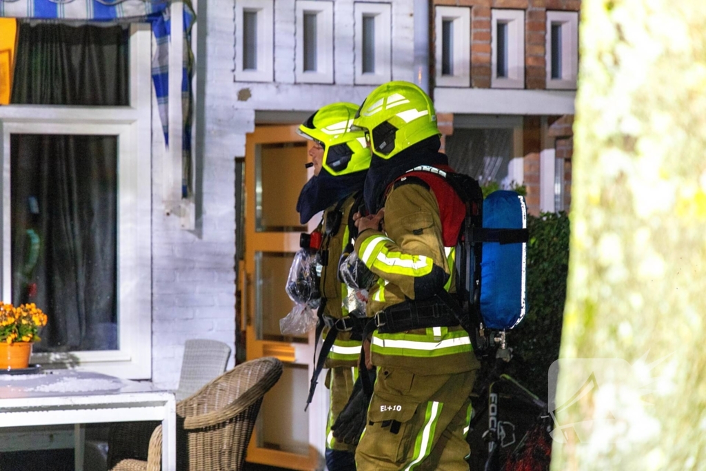 Brandplek in woning door blikseminslag