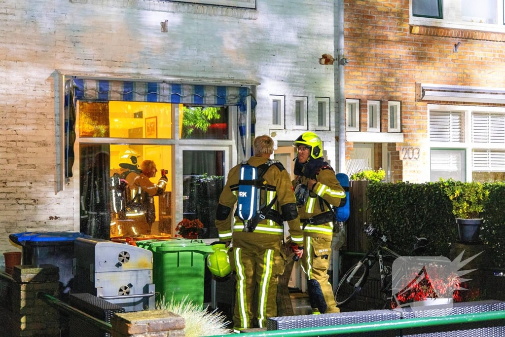 Brandplek in woning door blikseminslag