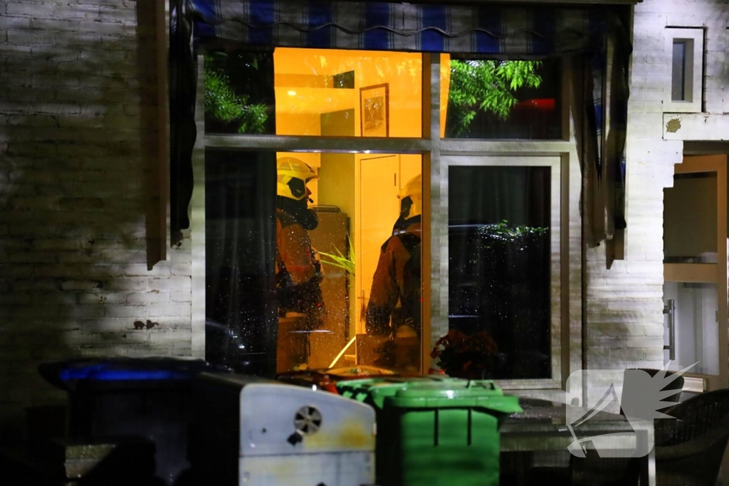 Brandplek in woning door blikseminslag