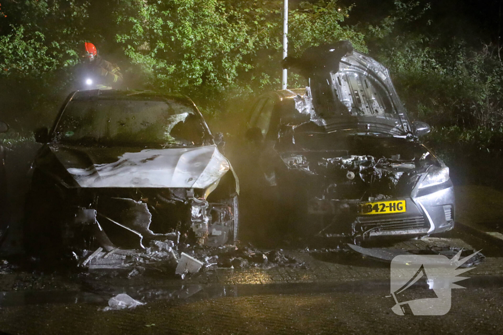 Geparkeerde auto's brandden volledig uit