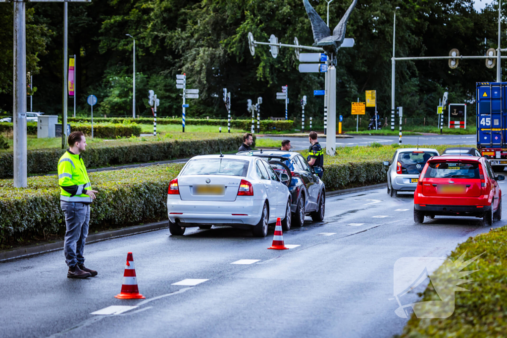 Fiets geplet bij kop-staart botsing