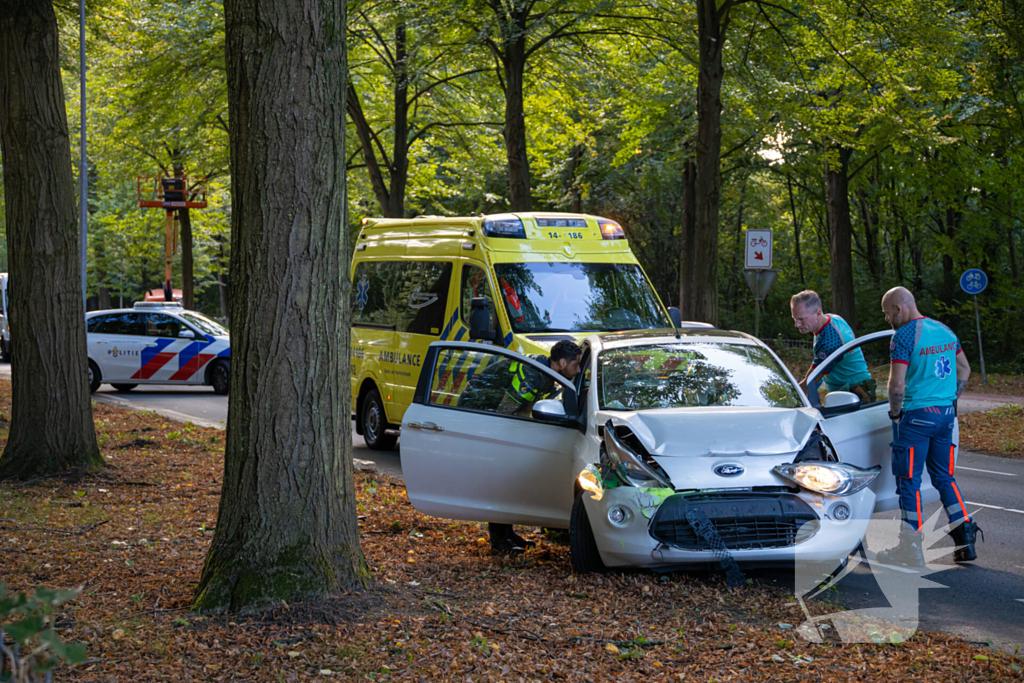 Een gewonde bij kettingbotsing