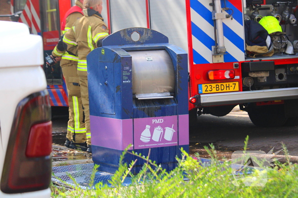 Container vat binnen 24 uur twee keer vlam