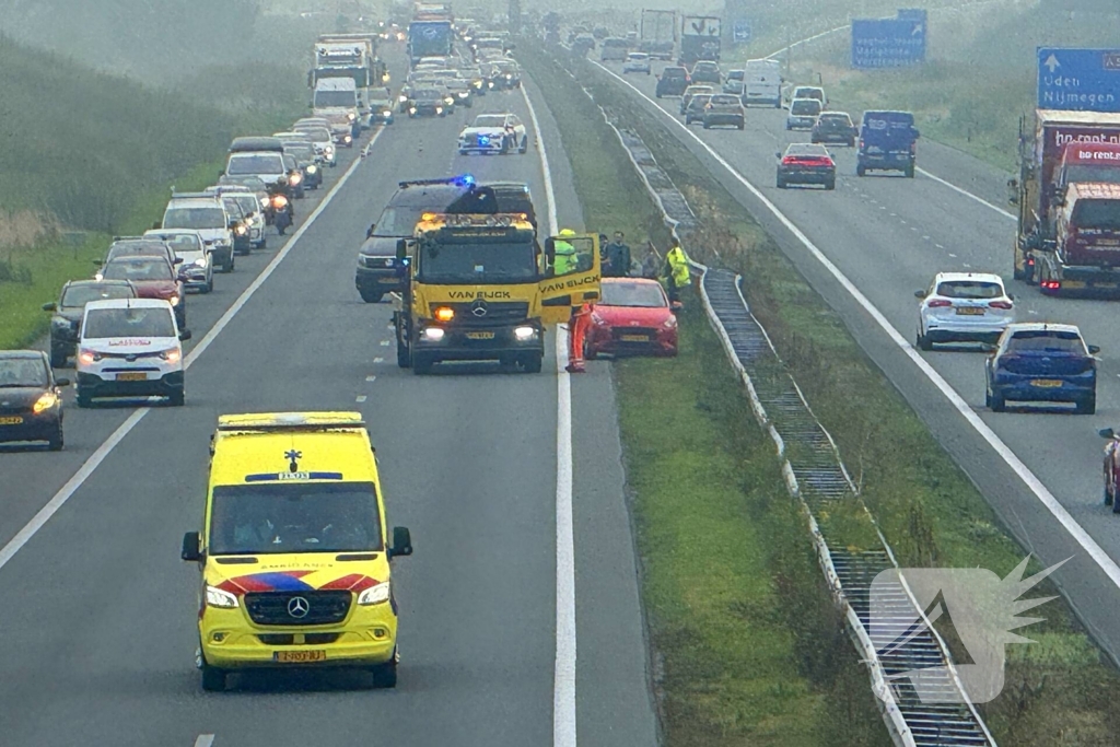 Veel schade bij kettingbotsing