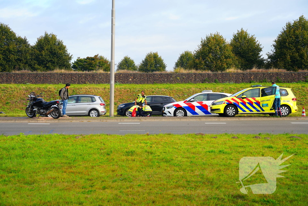 Motorrijder gewond na ongeval op provinciale weg