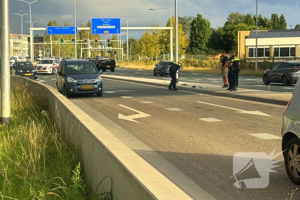 Auto's beschadigd bij kop-staartbotsing