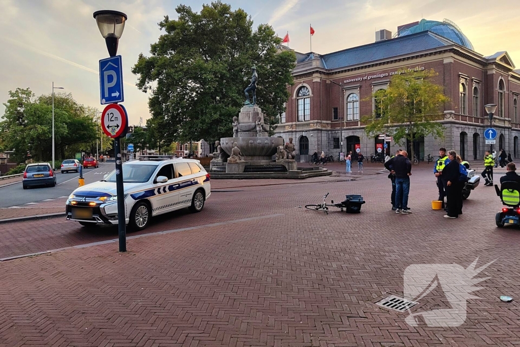 Fietsster gaat onderuit