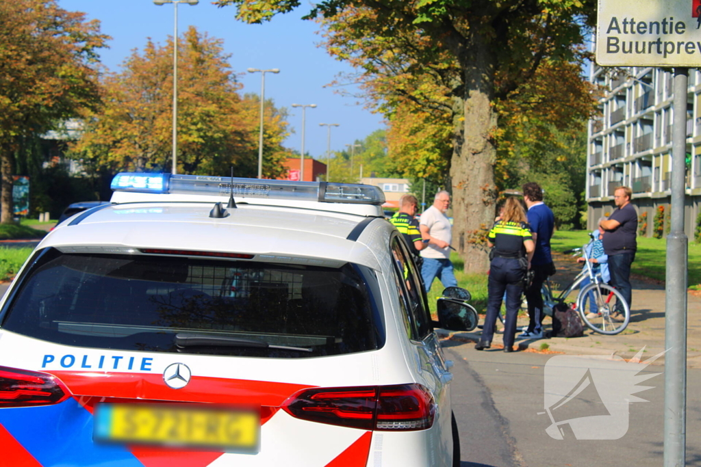 Fietser gewond bij botsing met auto