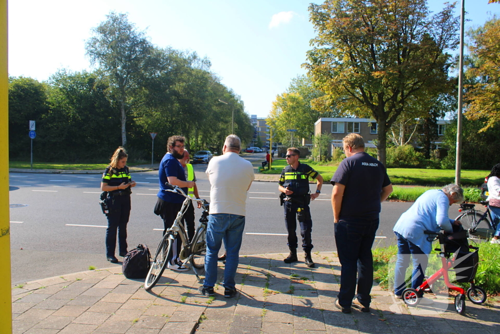 Fietser gewond bij botsing met auto