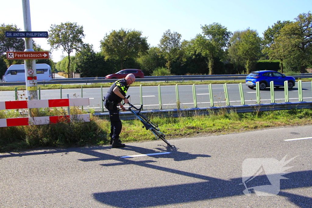 Wielrenfiets gebroken na ongeval met motor