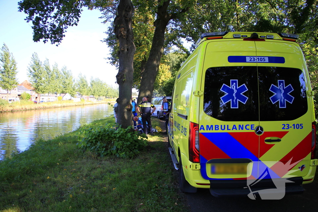 Fietser ten val bij ongeval