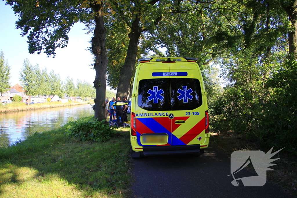 Fietser ten val bij ongeval