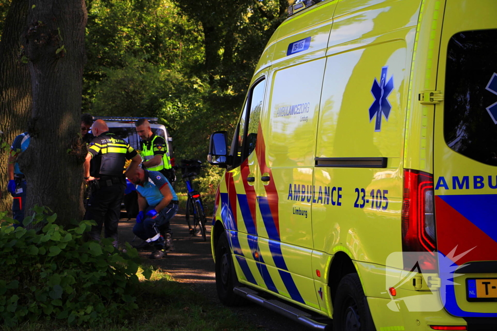 Fietser ten val bij ongeval