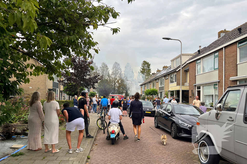 Veel rookontwikkeling bij schuurbrand