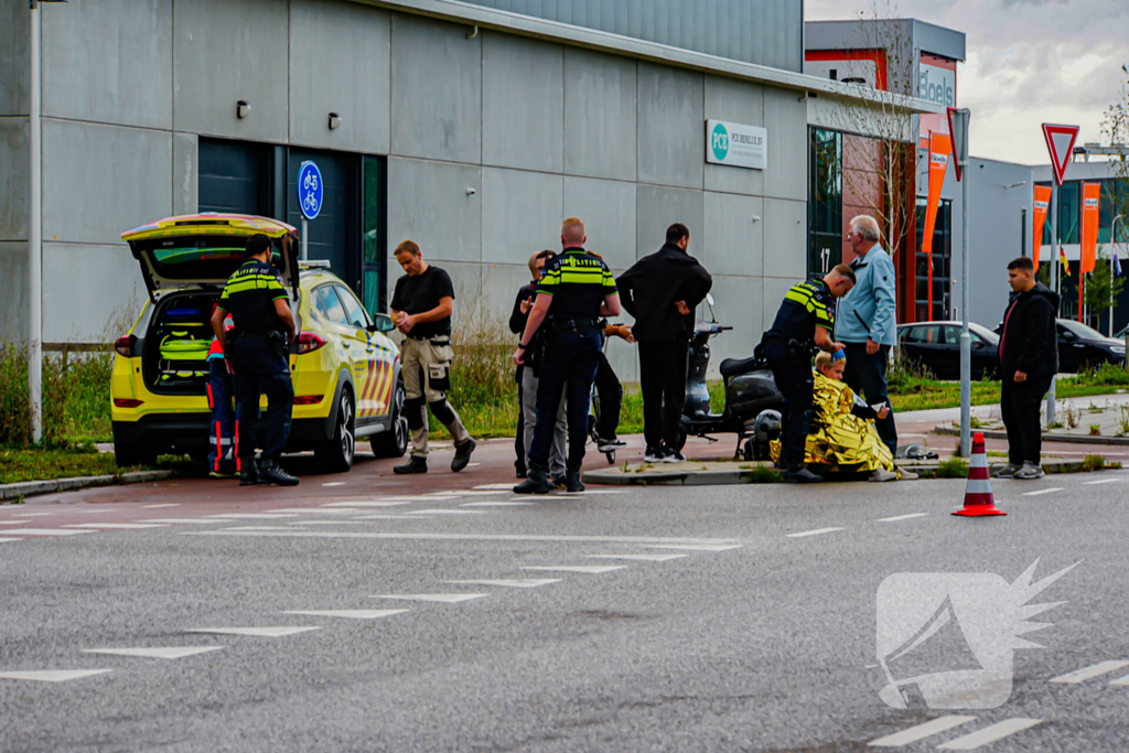 Scooterrijder gewond bij aanrijding