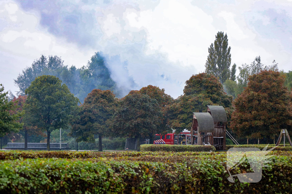 Uitslaande brand in leegstaand pand