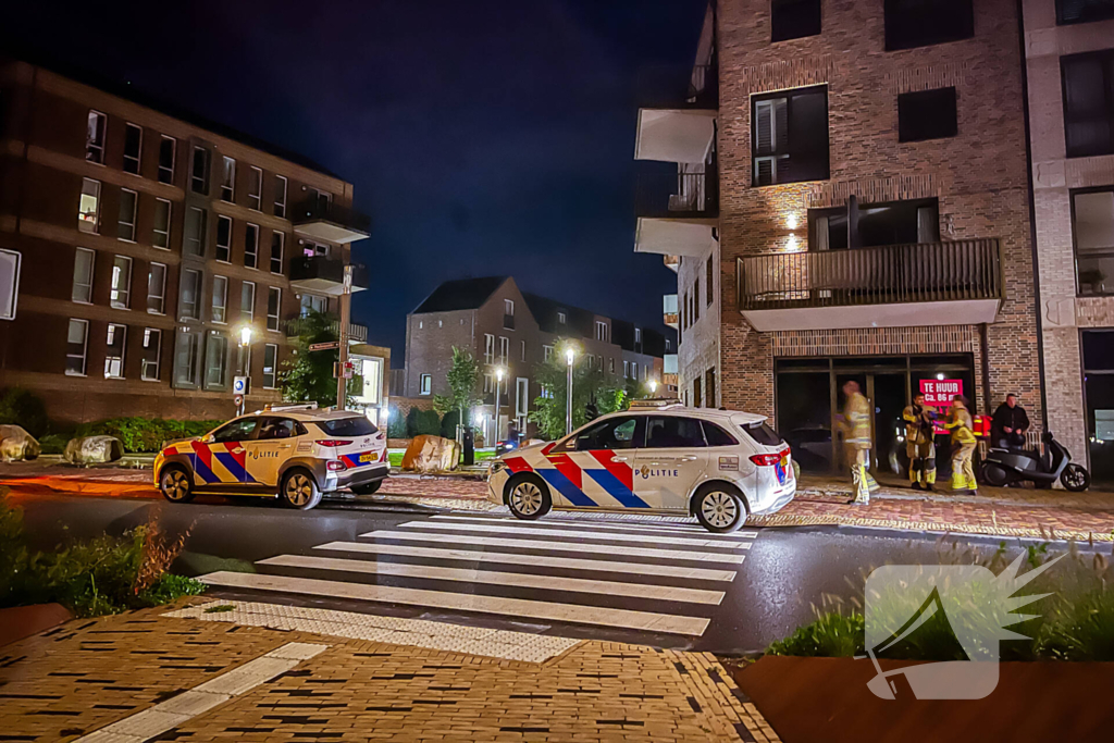 Veel hulpverleners bij appartement