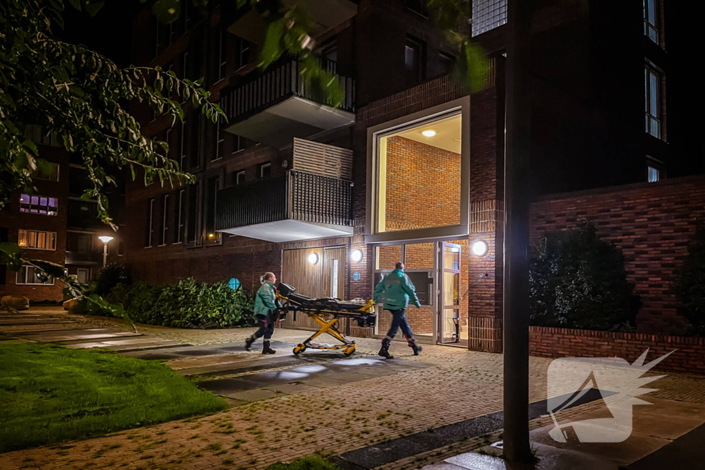 Veel hulpverleners bij appartement