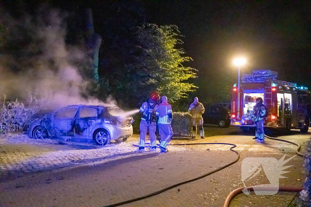 Geparkeerde auto verwoest door brand