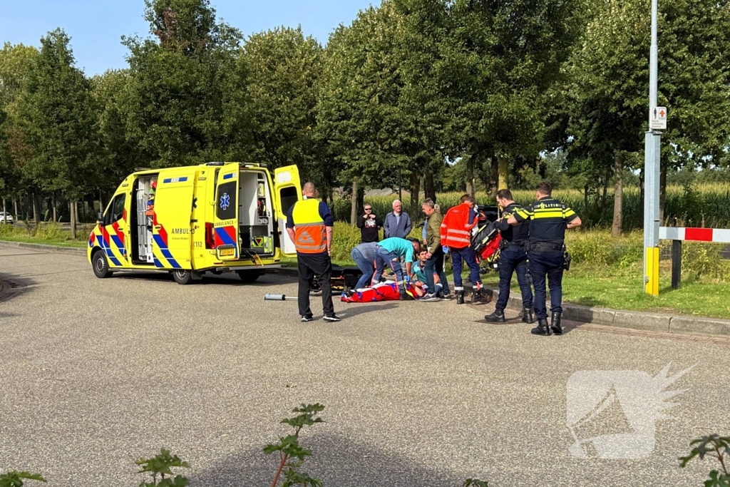 Traumateam ingezet voor gevallen wielrenner