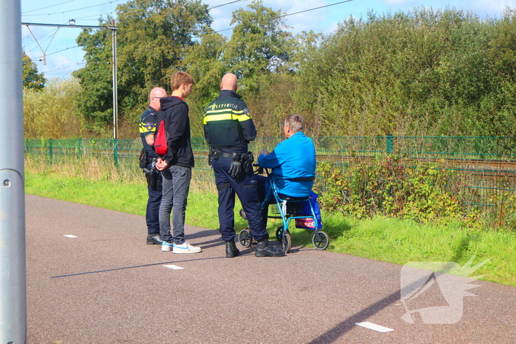 Man achter rollator aangereden door fietser