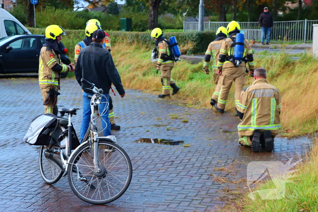 Fietser merkt gaslek op na regenbui