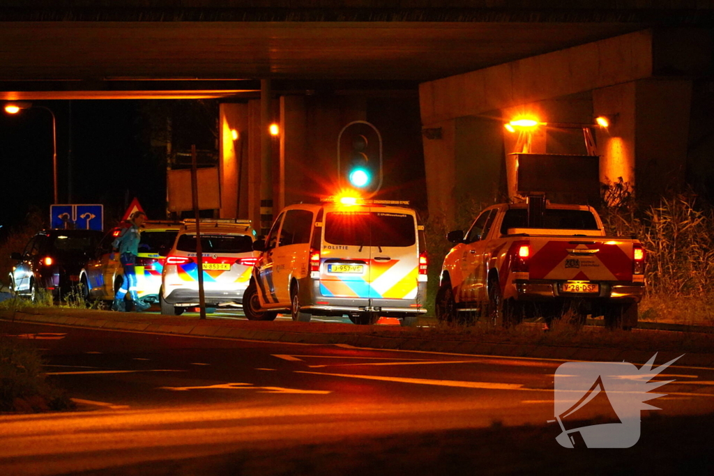 Rijbaanafsluiting wegens ongeval