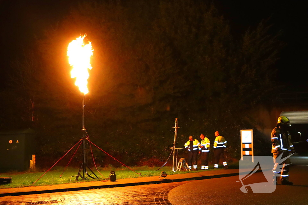 Brandweer ingezet voor gaslekkage