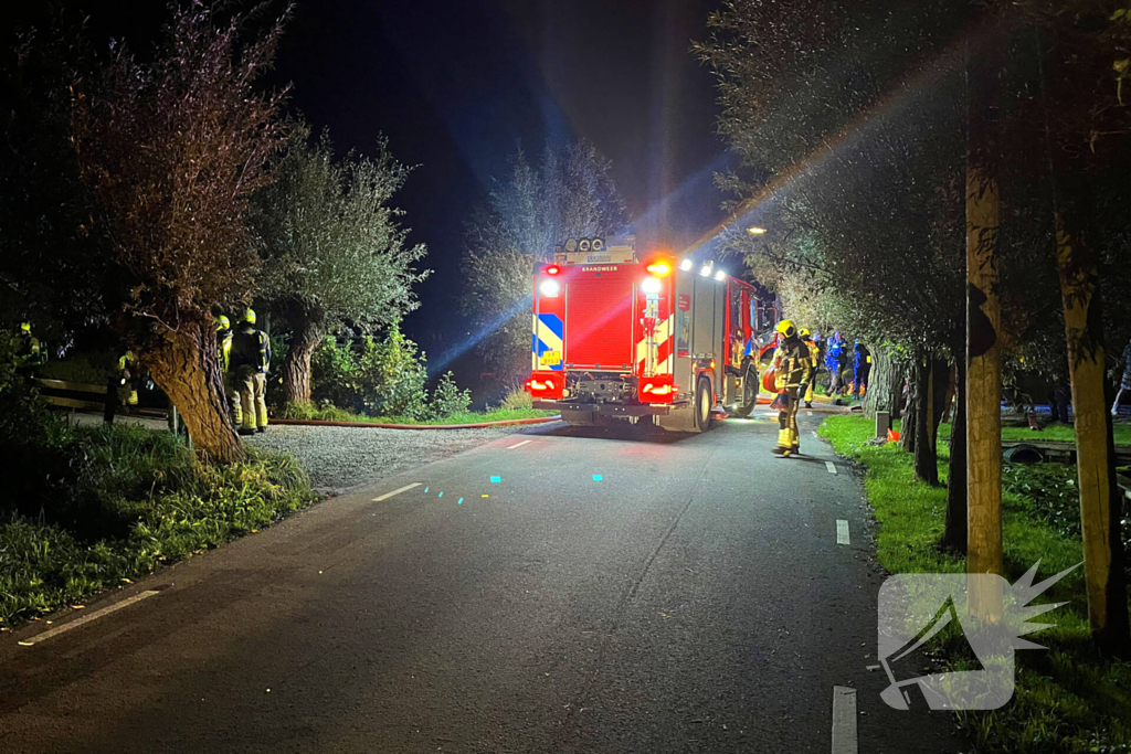 Veel rookontwikkeling bij brand in schuur