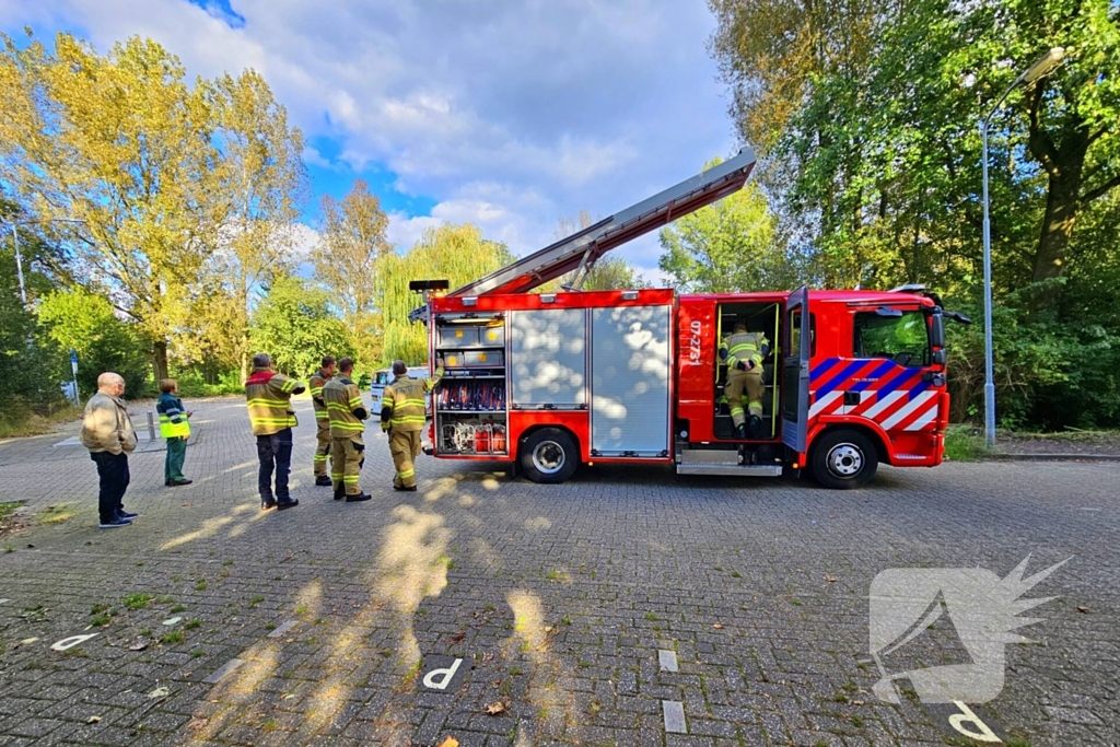 Brandweer assisteert dierenambulance bij kat in boom