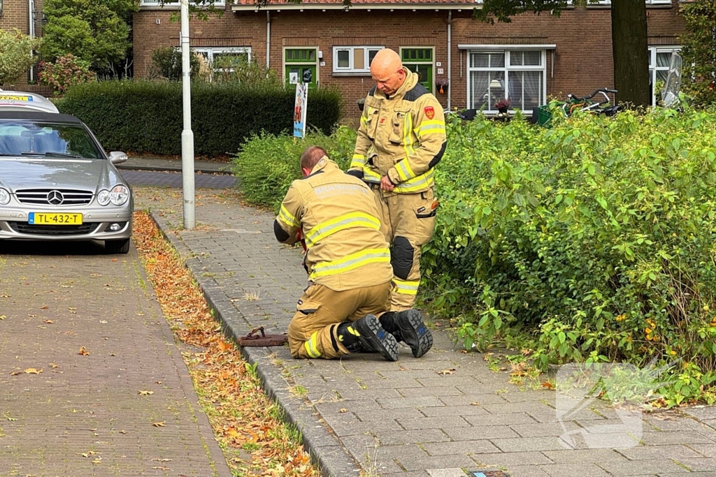 Veel rookontwikkeling bij brand in ondergrondse container