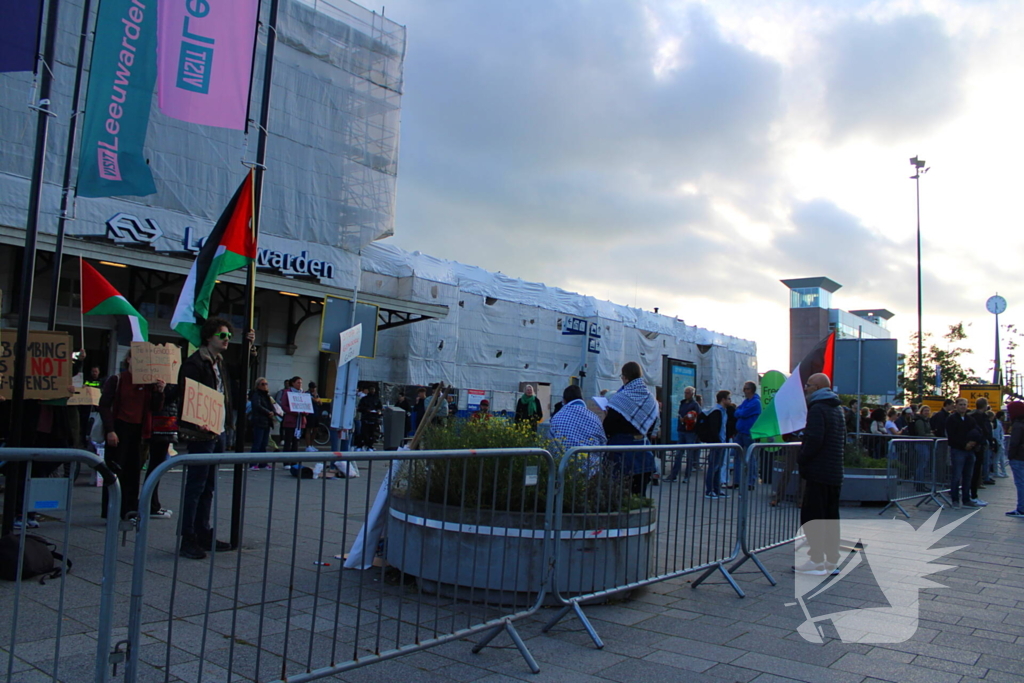 Pro Palestina demonstratie bij station