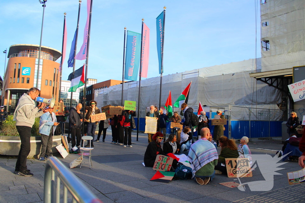 Pro Palestina demonstratie bij station