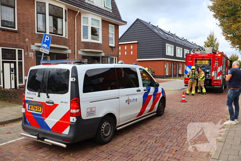 Motor van afzuiginstallatie vat vlam