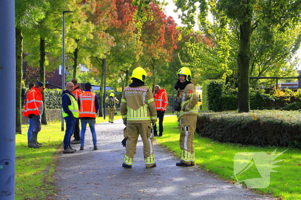 Straat is afgezet door gaslekkage