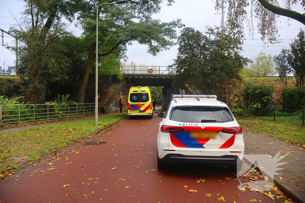 Fatbiker en wielrenner komen met elkaar in botsing