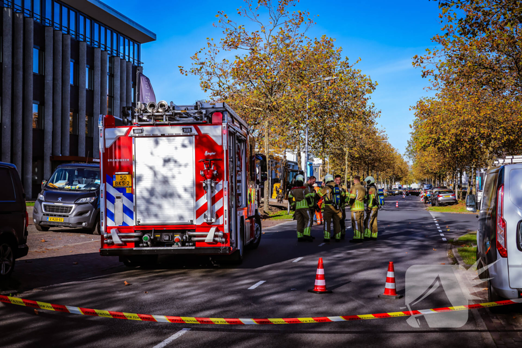 Weg afgesloten vanwege gaslekkage