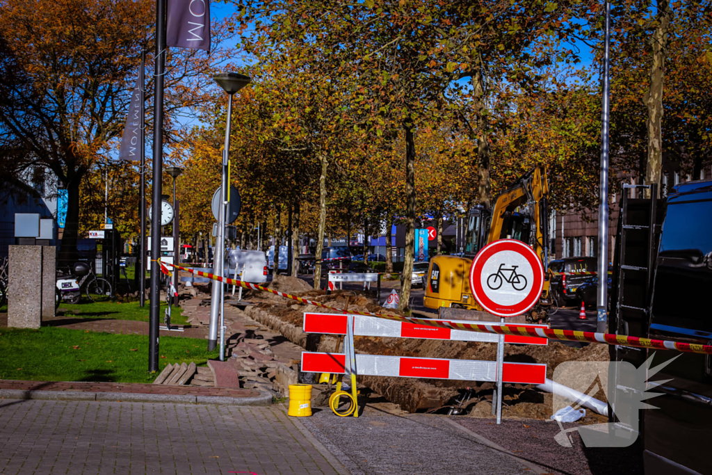 Weg afgesloten vanwege gaslekkage