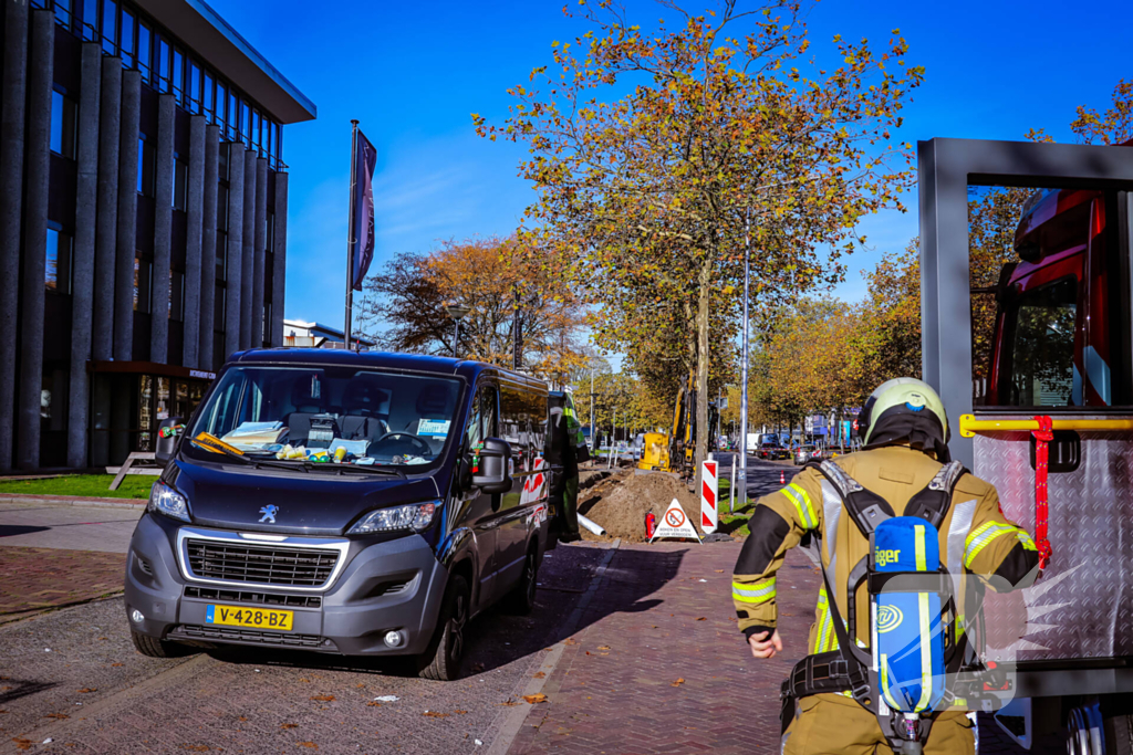 Weg afgesloten vanwege gaslekkage