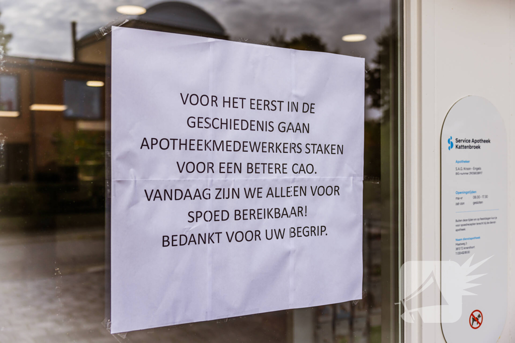 Apotheken hele dag gesloten door regionale protestactie