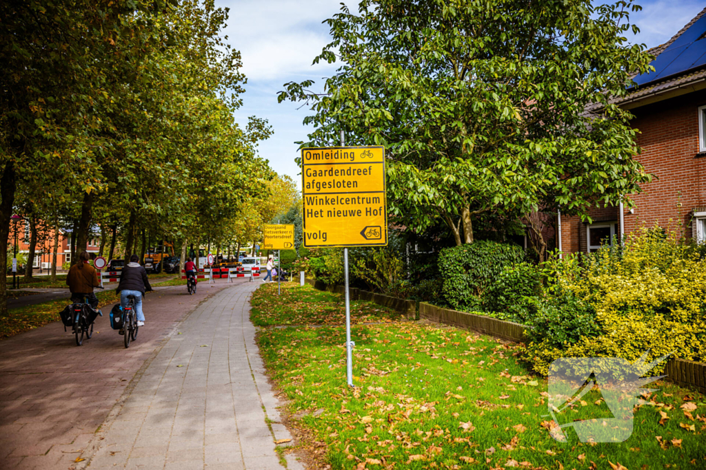 Omleidingen in buurt Hoge Hoven in Nieuwland door wegwerkzaamheden