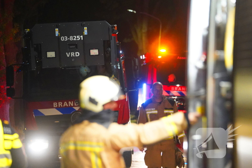 Uitslaande brand in leegstaande woning