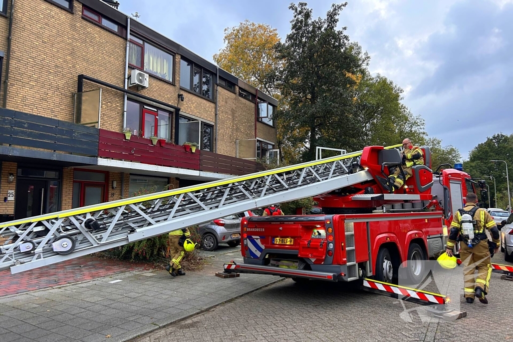 Brand in keuken door pan met olie