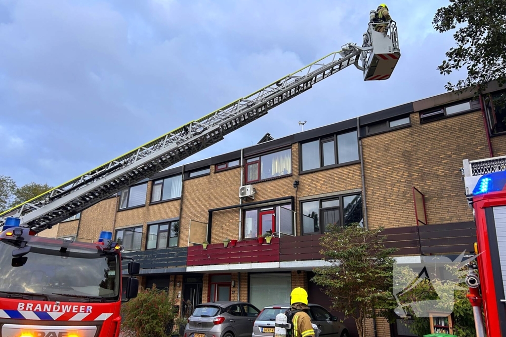 Brand in keuken door pan met olie