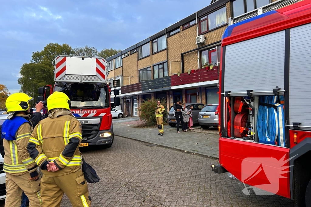 Brand in keuken door pan met olie